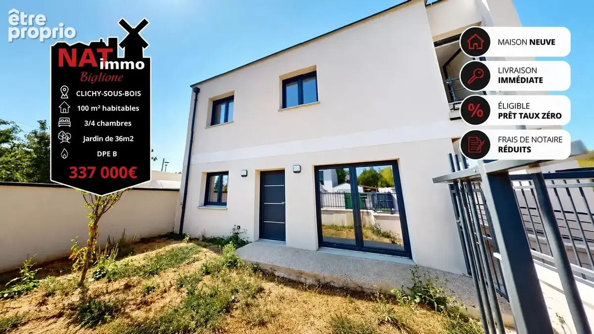Photo Maison à Clichy-Sous-Bois au prix de 337 000€