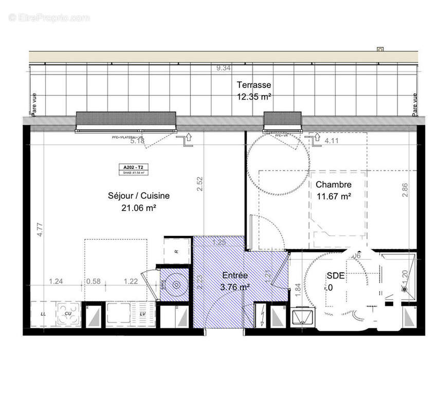 CARPIQUET - Appartement F2 Neuf avec terrasse - dernier étage - photo 4