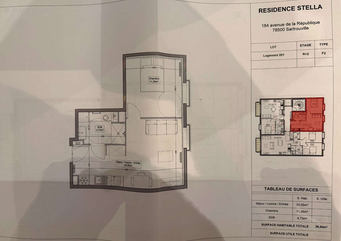 Appartement Sartrouville 2 pièce(s) 36.54 m2 - photo 2