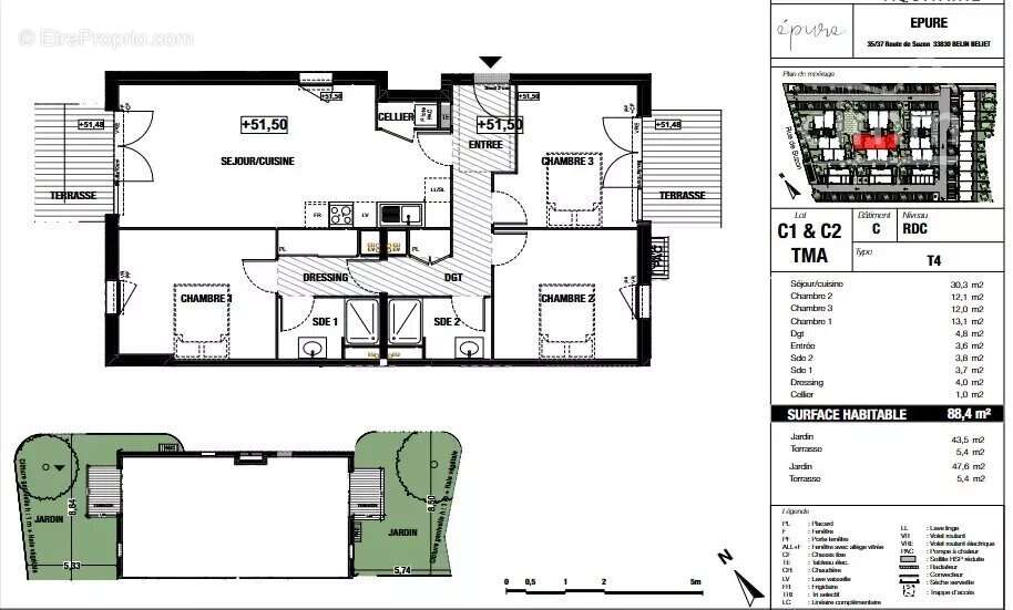 Appartement à BELIN-BELIET