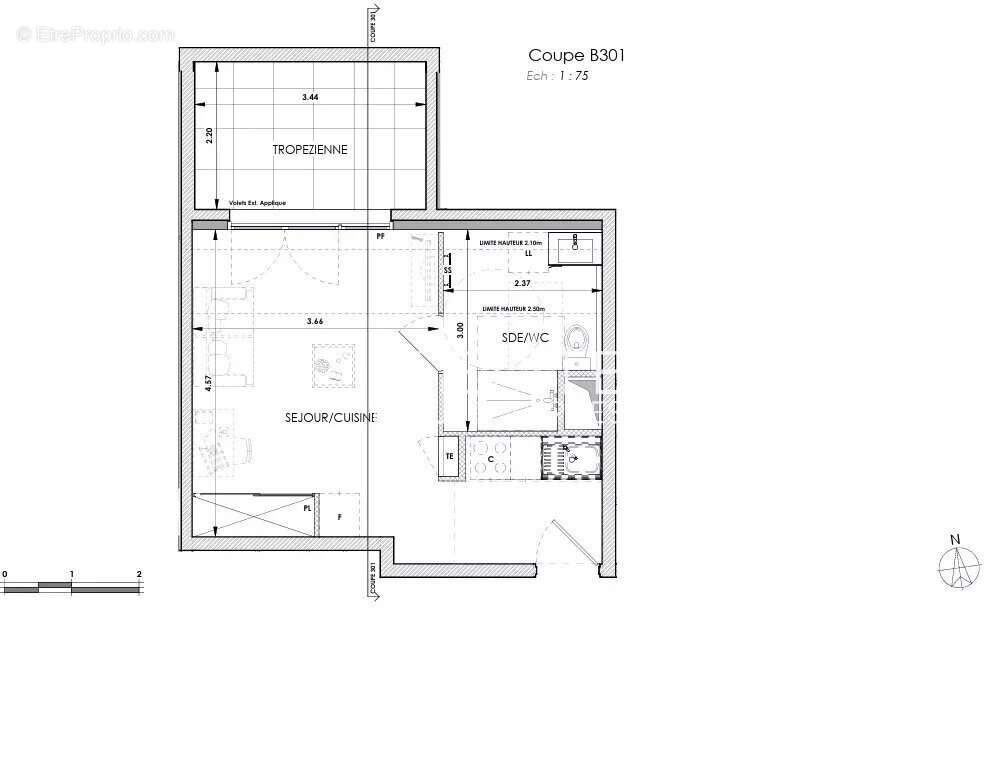 Appartement 1 pièce de 28m² + parking – châteauneuf-du-grasse - photo 2