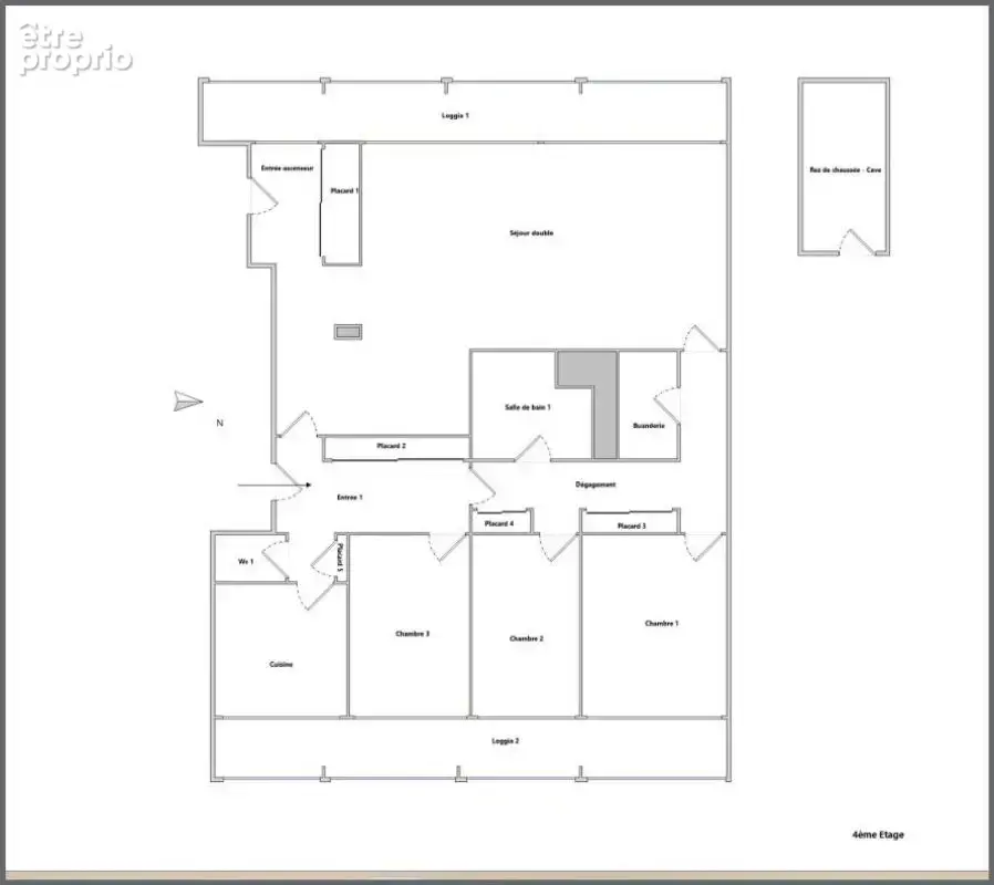 Lyon 9 – Spacieux T5 avec ascenseur privatif – Double séjour – 3 chambres – 2 loggias - photo 12