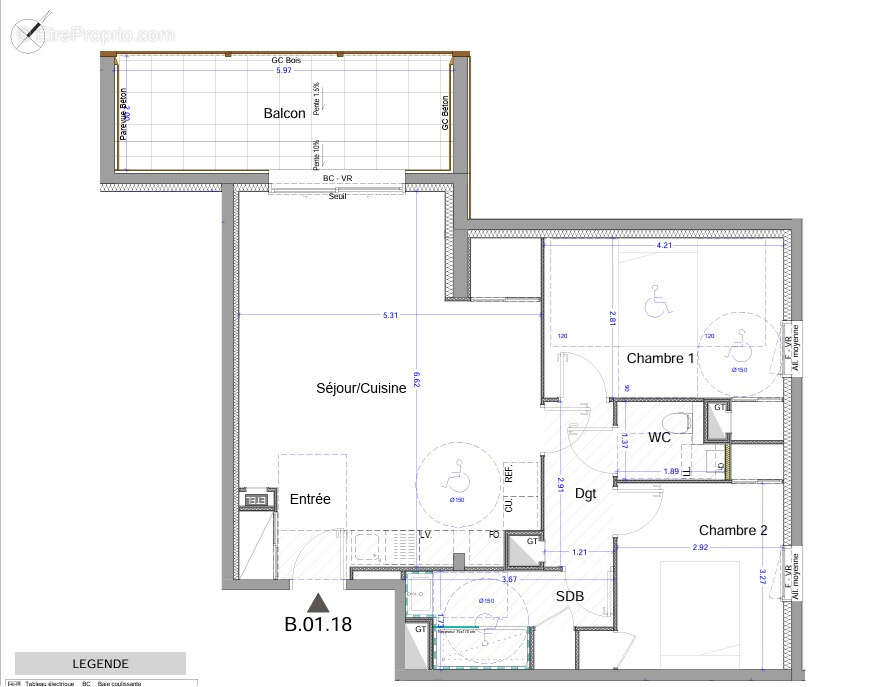 Allemond - residence coeur massif - appartement t3 - photo 2