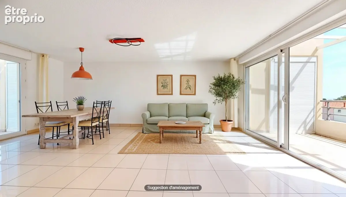 Saint-Aygulf - Appartement Traversant 3 pièces de 71 m2 terrasse panoramique, garage - photo 2