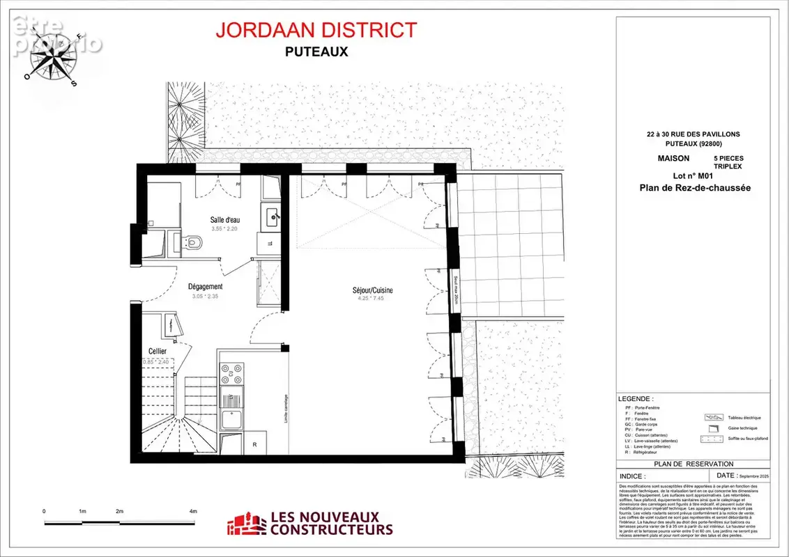Puteaux - Maison neuve T5 en triplex, 136,50 m², jardin et terrasse - photo 6