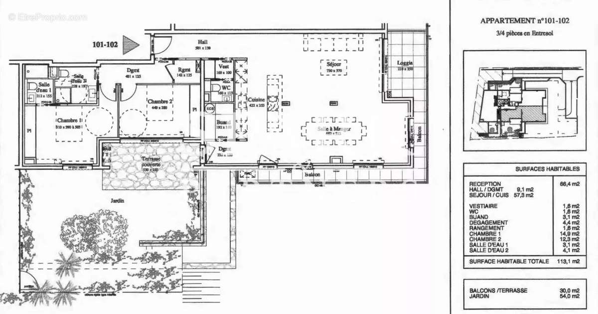 Appartement à ROQUEBRUNE-CAP-MARTIN