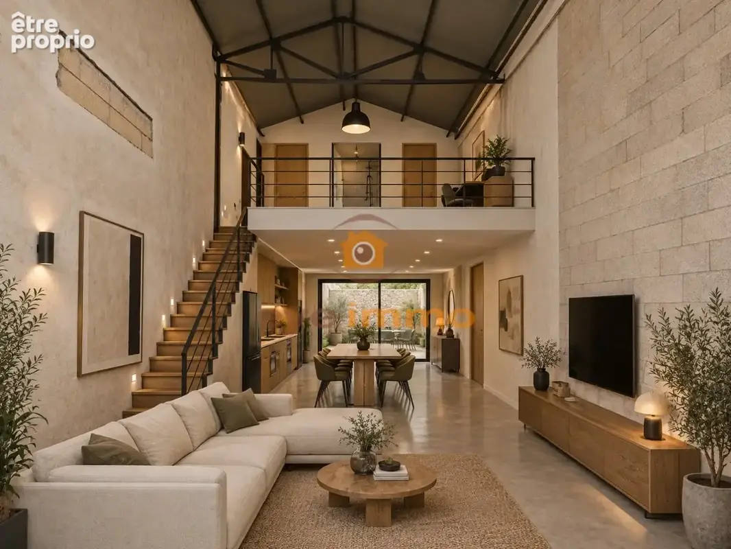 PÉZENAS  Projet de loft de 111 m² avec cour et permis accordé - photo 3