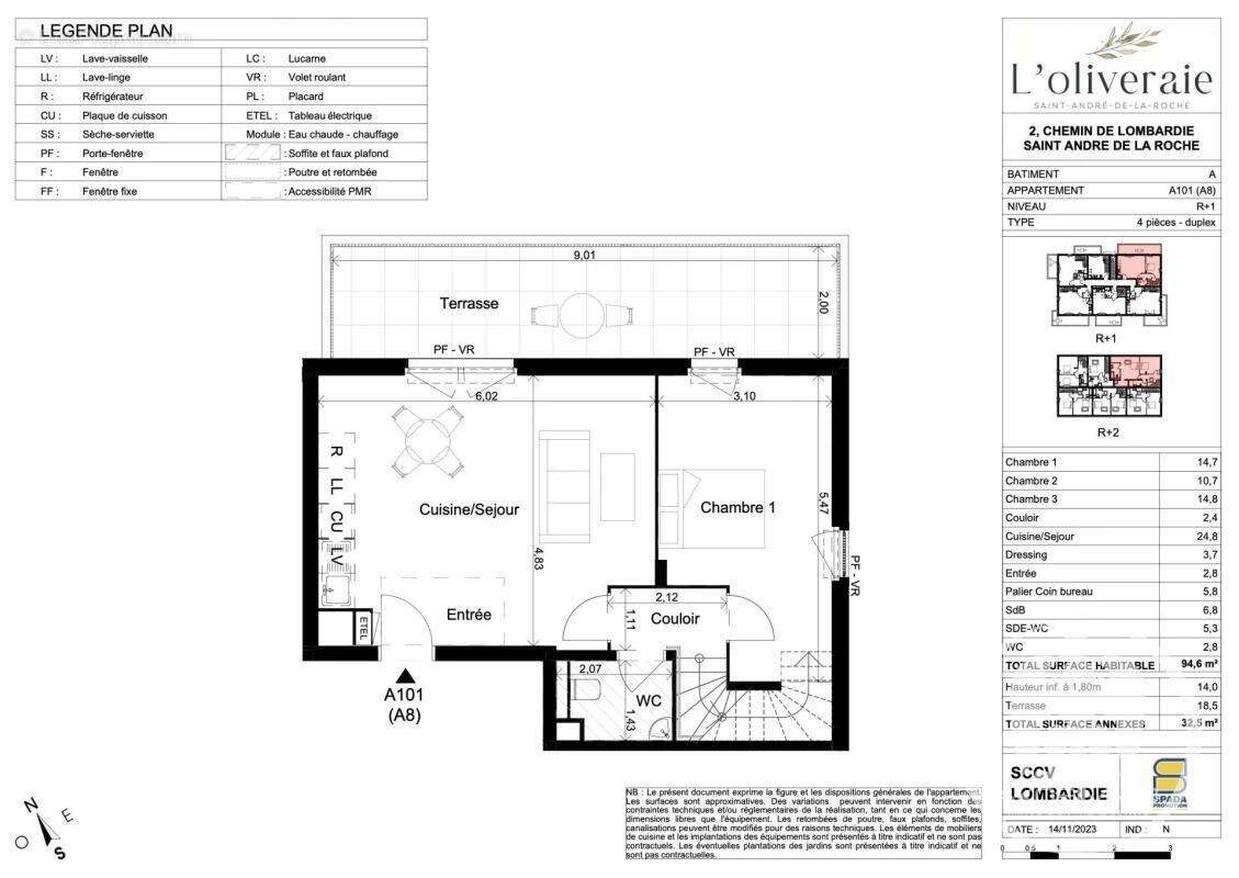 Appartement à SAINT-ANDRE-DE-LA-ROCHE