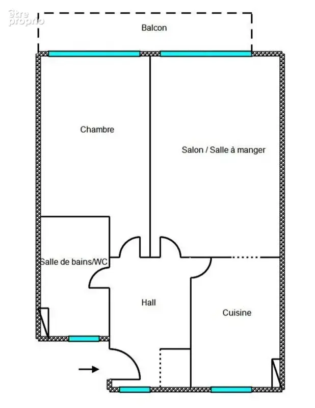 Lumineux 2 pièces –44 m² –Balcon –Cave –À rénover–Californie - photo 15