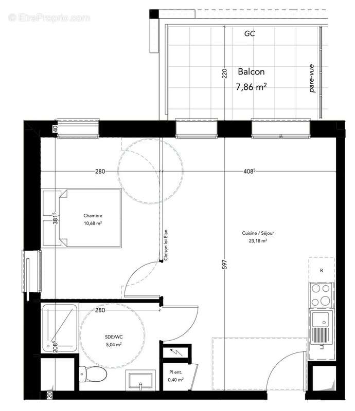 Appartement 39 m² à Pleneuf-Val-Andre  - photo 7