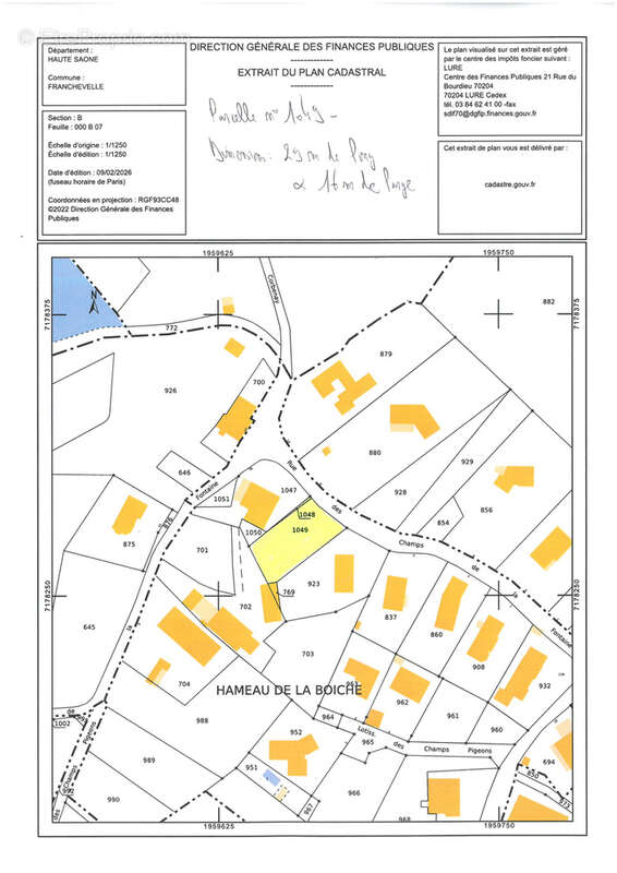 Terrain à FRANCHEVELLE