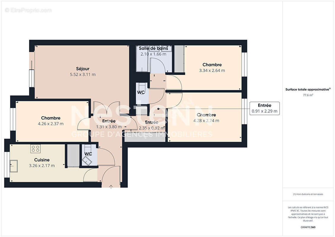 Appartement à PARIS-19E