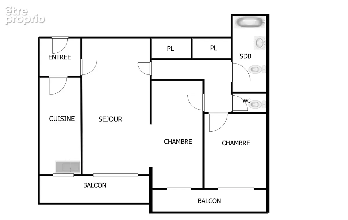 Courbevoie charcot- 3 pieces  59 m²  balcon parking - 410 000 euros fai - photo 5