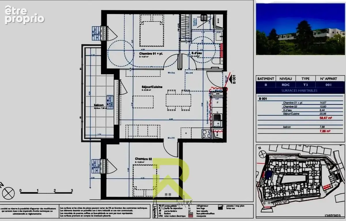 Agde - appt t3 / res seniors- parking - photo 4