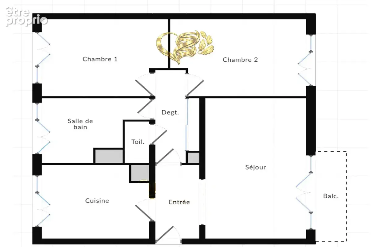 'PEUPLIER ROMANTIQUE' : Appartement 3 pièces 62.75 m2 Carrez - 2 Chambres - Cave. Parking extérieur - LE CHES - photo 12