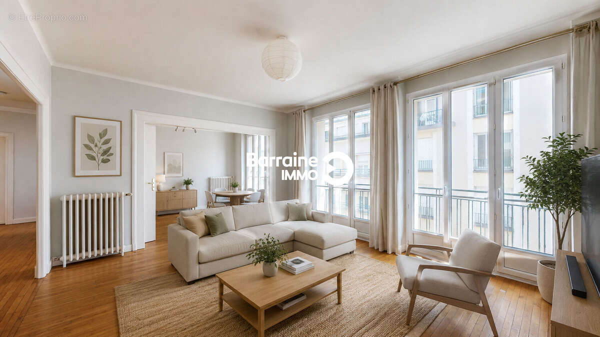 A vendre barraine immo - appartement t4 lumineux avec balcons en plein coeur du quartier siam à brest - photo 2