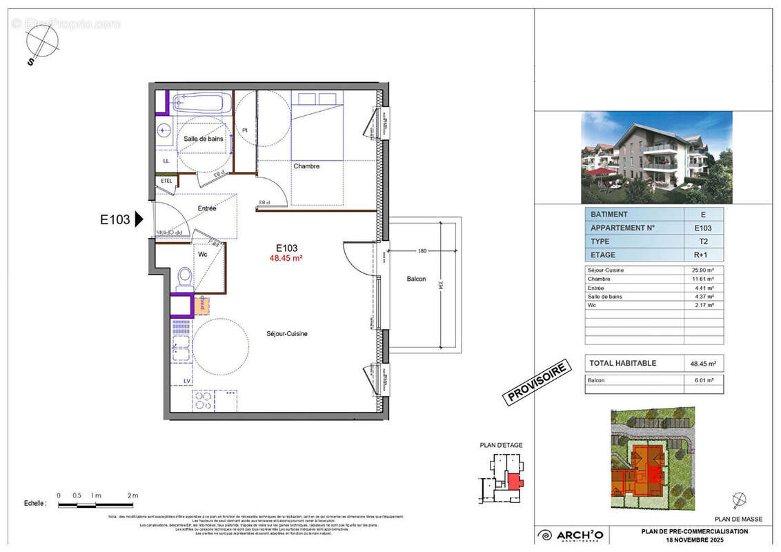 ALLINGES - Appartement T2 - 48.45m² - photo 2