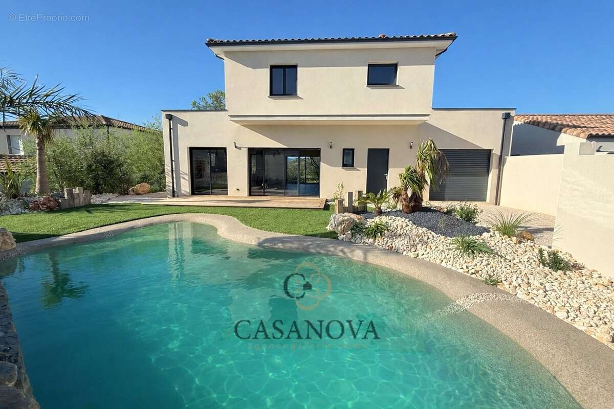 Villa contemporaine neuve avec piscine lagon et vue campagne à Magalas - photo 2