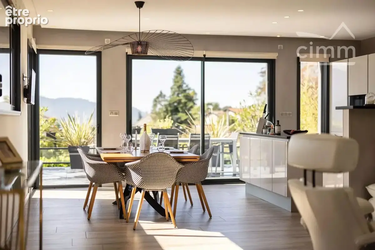 Saint-ismier — maison d’architecte contemporaine avec piscine chauffée, climatisation et vue belledonne - photo 6