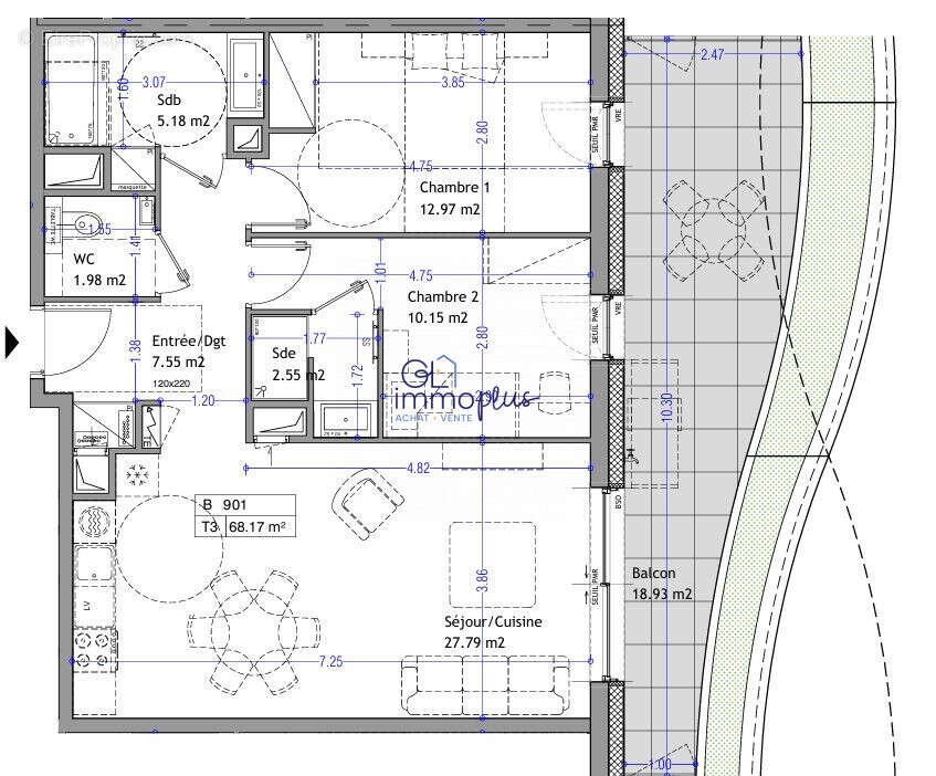 Plan constructeur - Appartement à AIX-LES-BAINS