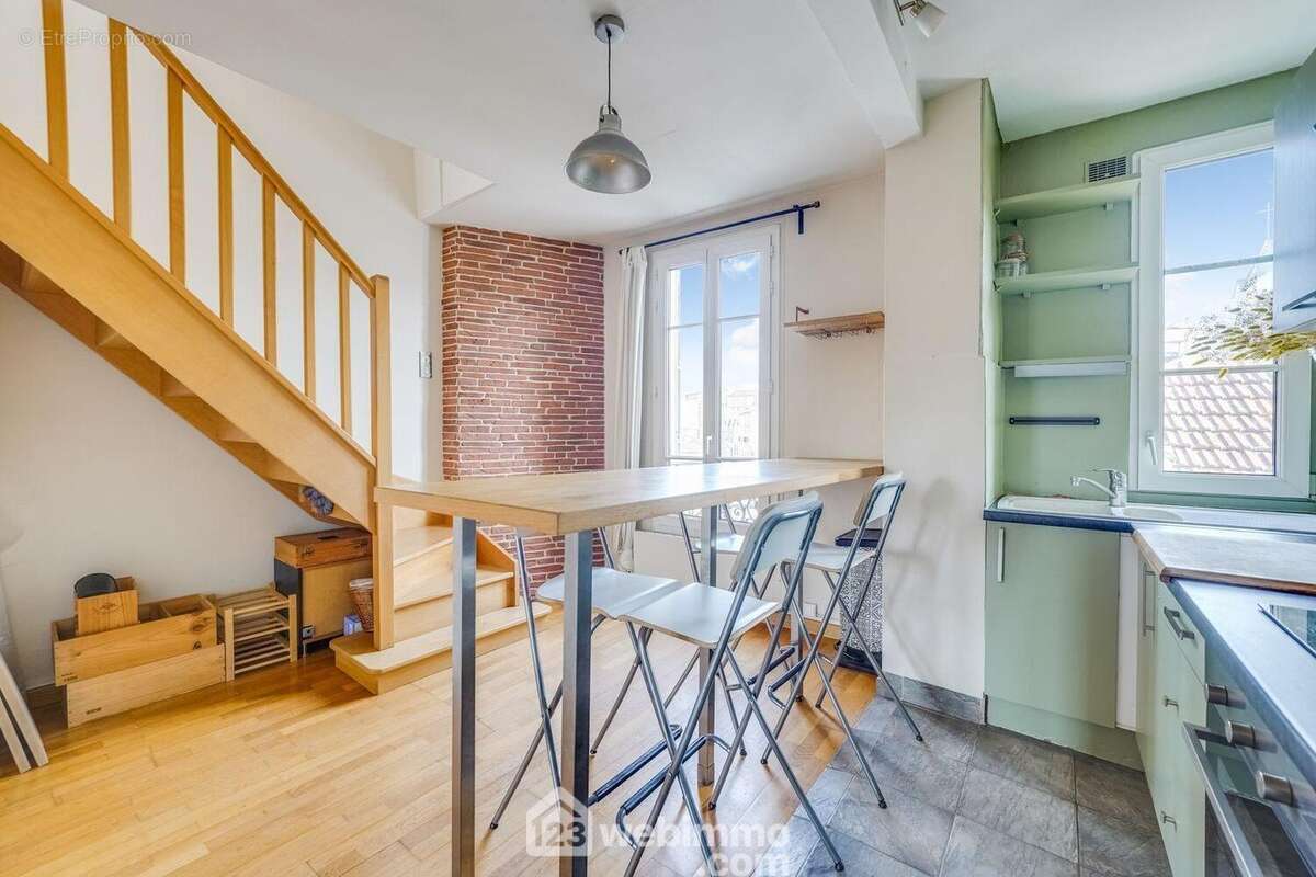 Grande cuisine dinatoire/salle à manger - Appartement à MALAKOFF