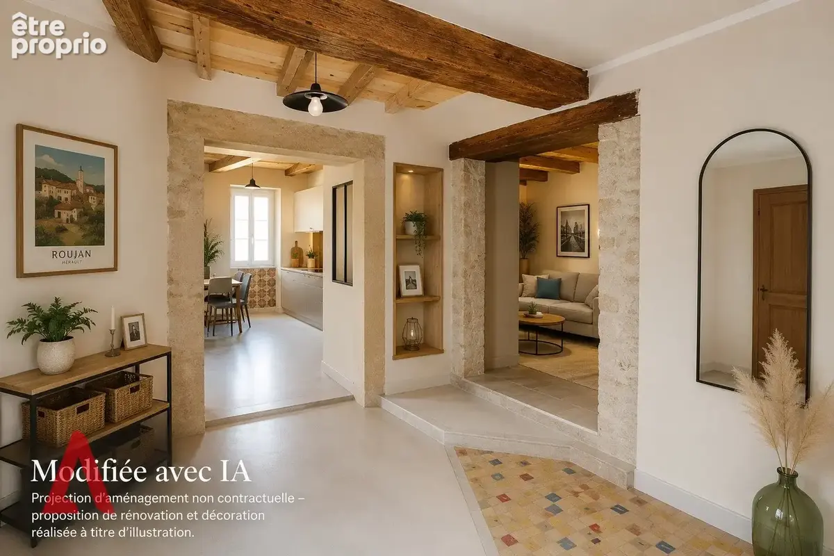 Maison de caractère à Gabian  Projet de rénovation à fort potentiel  126 m²  2 entrées  Jardin privatif à proximité  95.000  - photo 7