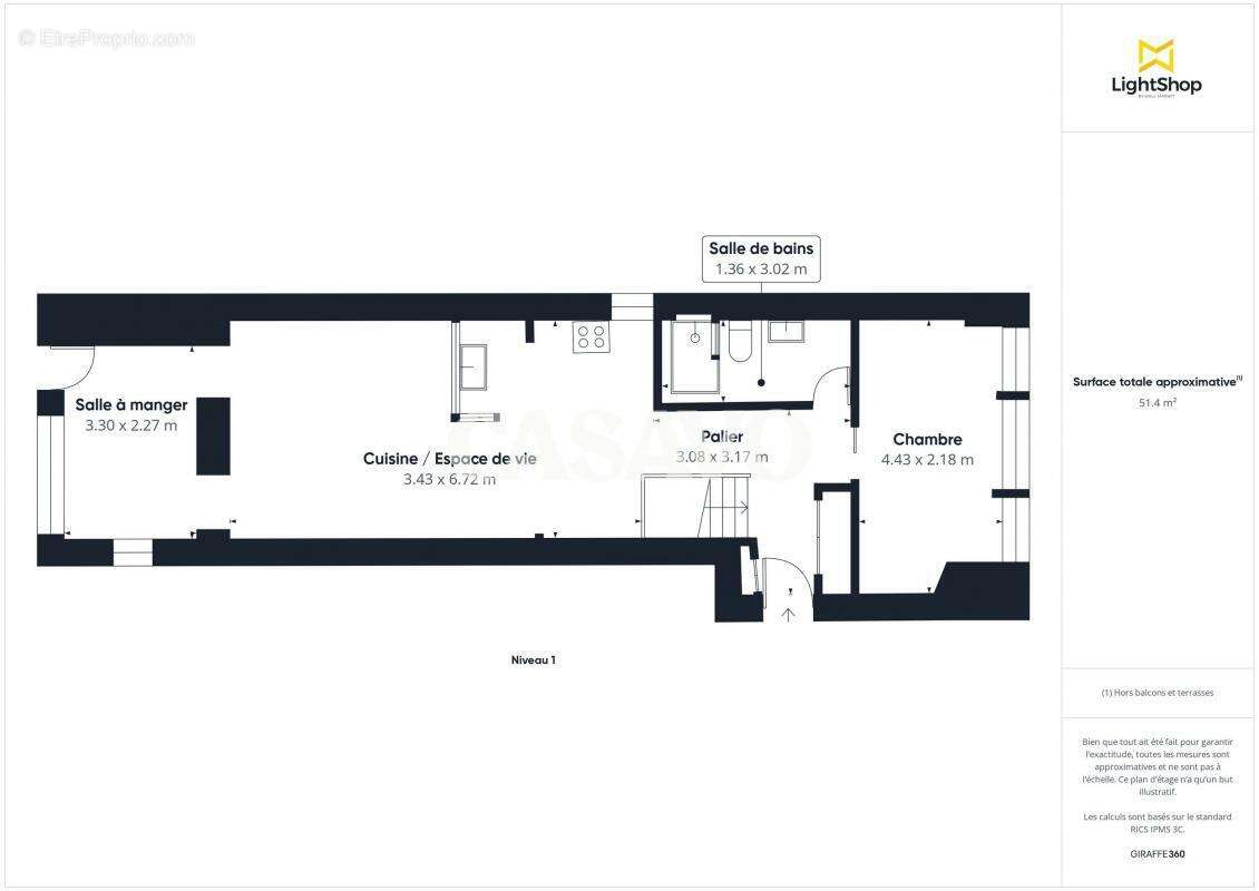 Appartement à PARIS-18E