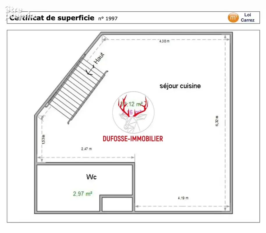 Dommartin centre - T3 Duplex 70 m² - terrasse 26 m² - photo 12