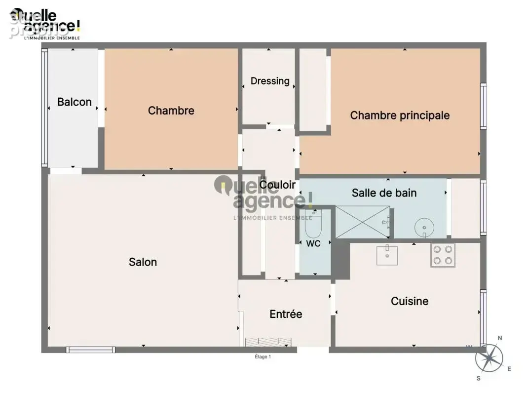 A VENDRE - Appartement BREST Rue de Champagne - Lumineux avec balcon fermé et vue boisée - photo 5