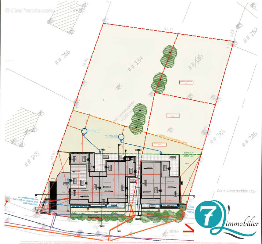 Vue d&#039;ensemble de la copro bat et jardin - Appartement à VERNIERFONTAINE