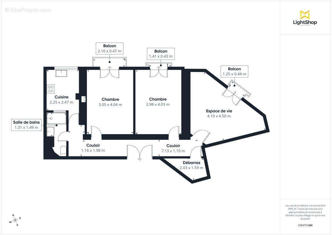 Appartement à PARIS-13E