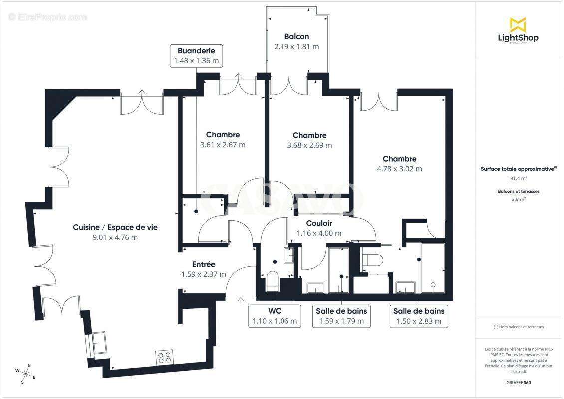 Appartement à CHARENTON-LE-PONT