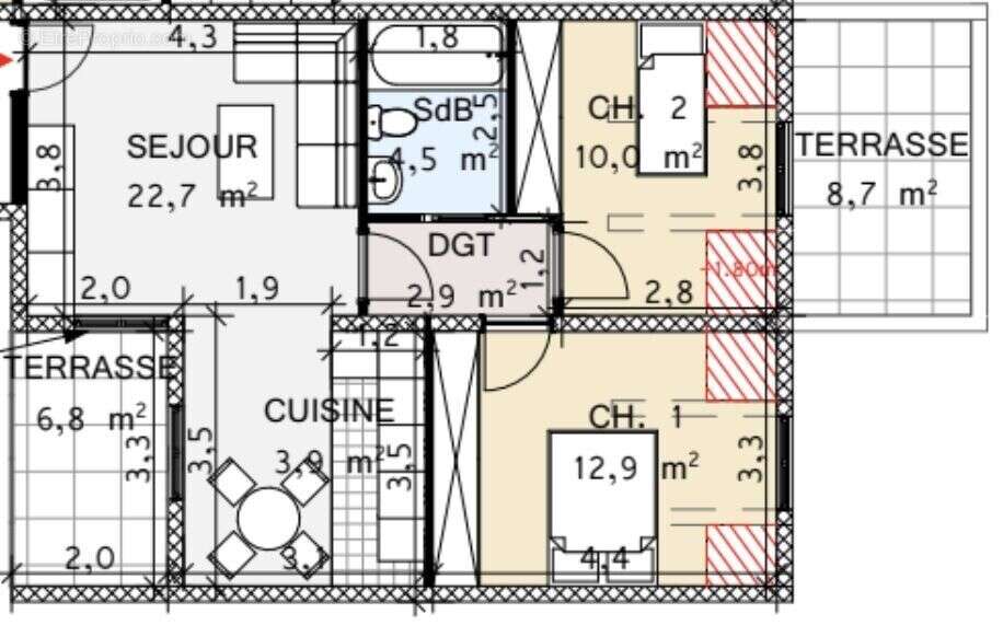 Photo 3 - Appartement à NANTEUIL-LES-MEAUX