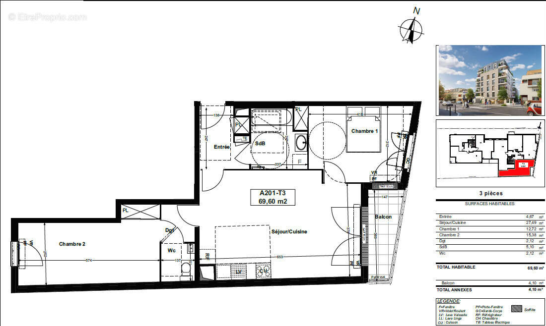 Appartement à VILLEJUIF