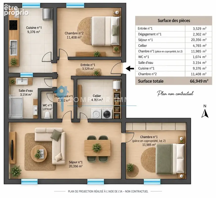 Photo Appartement à Vergeze au prix de 110 000€
