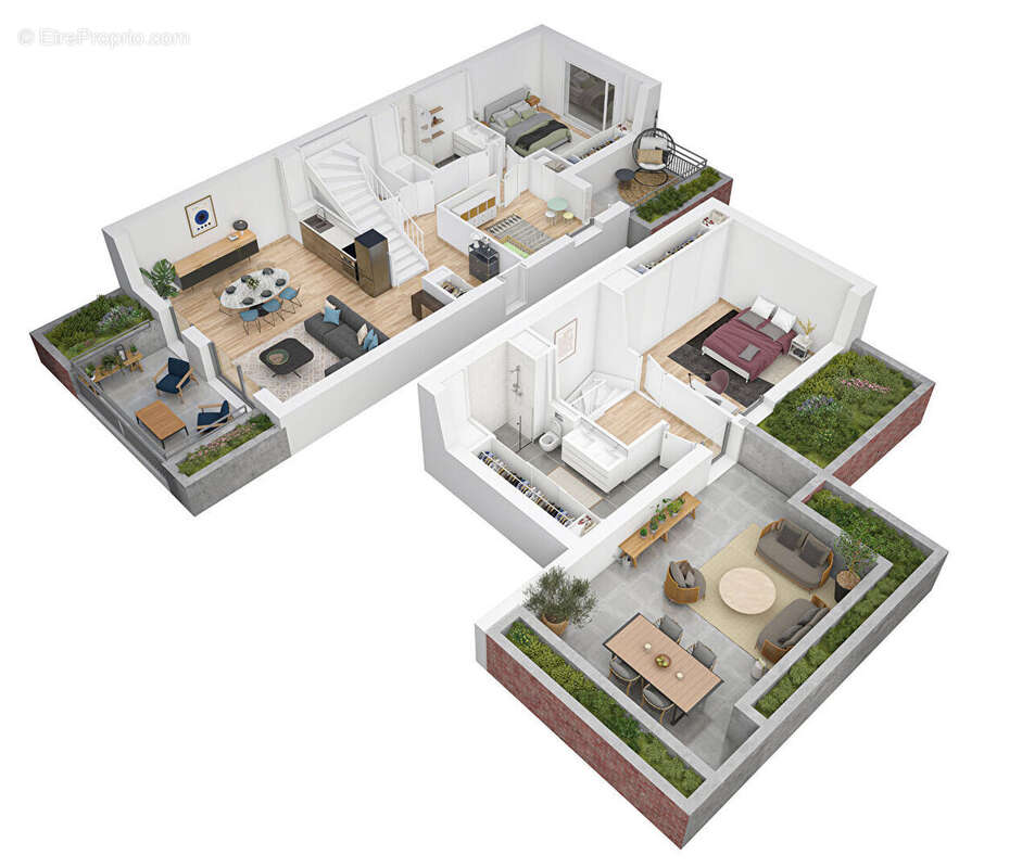Duplex sur terrasse et solarium - photo 4