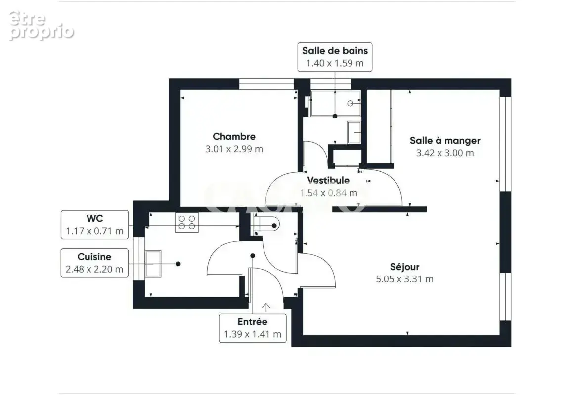 Vente Appartement 3 pièces de 50m² - 92210 Saint-Cloud - photo 2