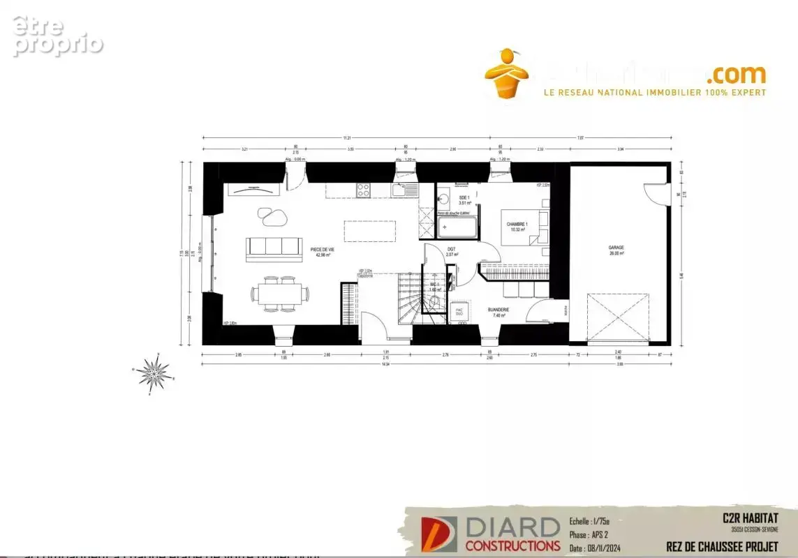 Maison 6 pieces 125m2 Cesson Sévigné - photo 5
