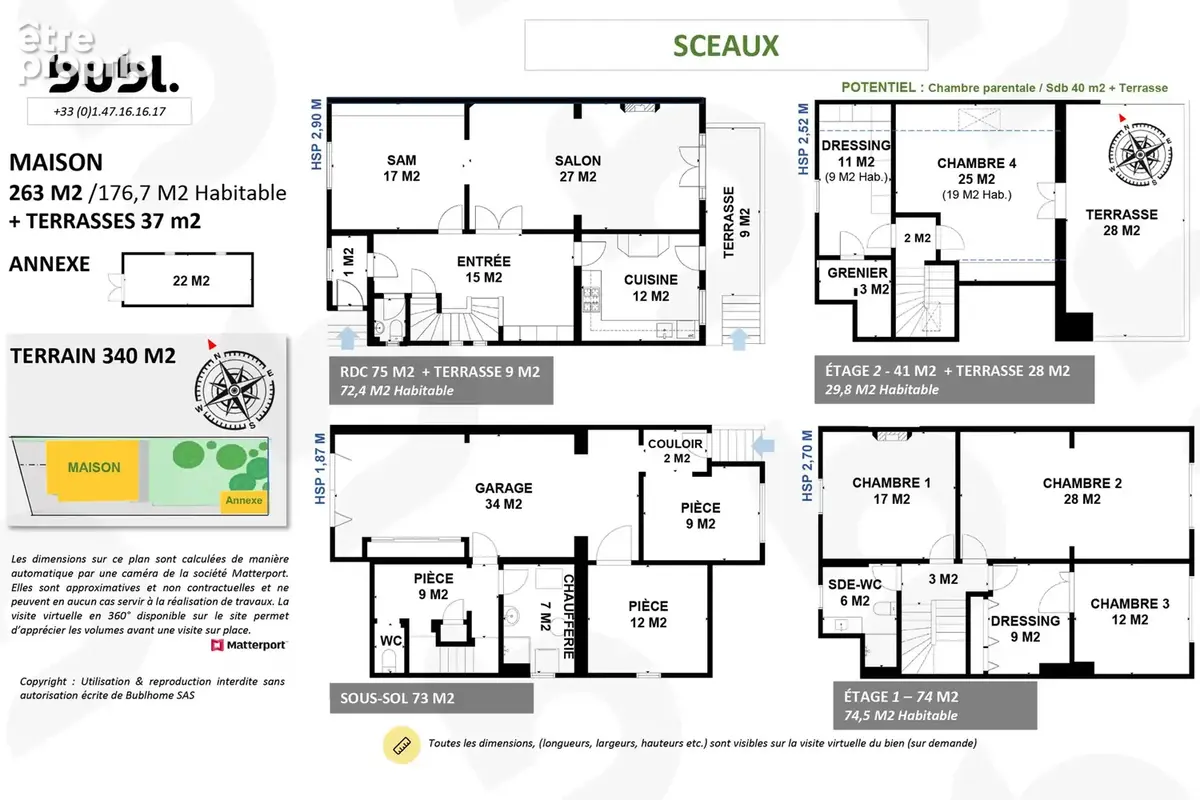 Propriété de charme, d’environ 263 m2au sol /177 m2 habitables - Emplacement très recherché à Sceaux - photo 4