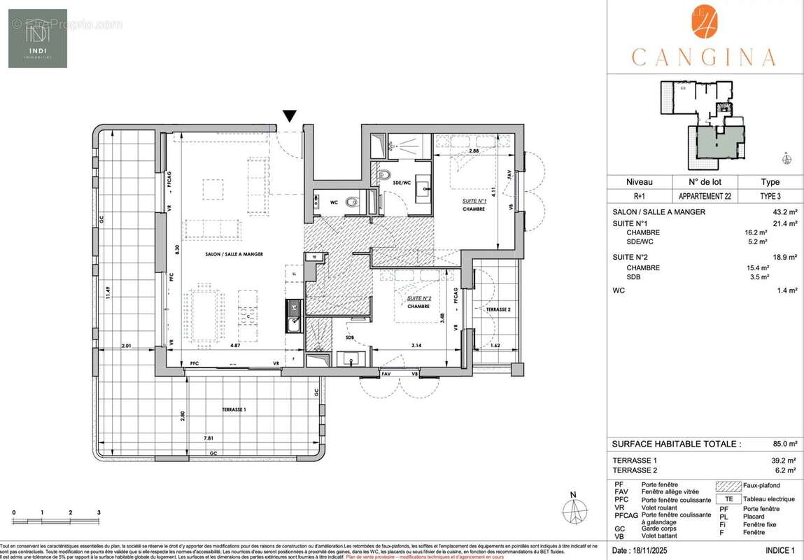 Appartement à AIX-EN-PROVENCE