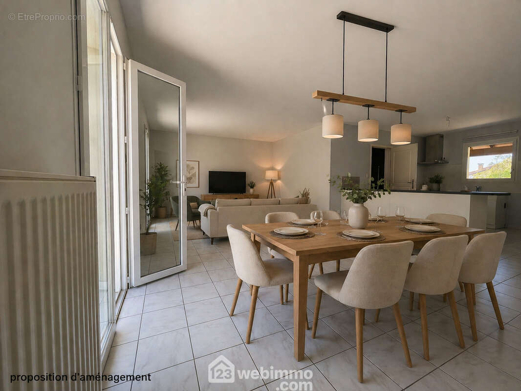 Comme suggéré dans cette proposition virtuelle d'aménagement. - Maison à MIGNALOUX-BEAUVOIR