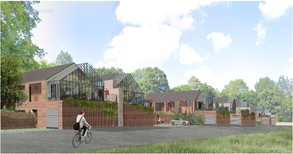 Vue 3D rue - Terrain à MAGNY-LE-HONGRE