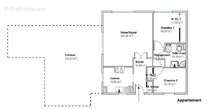 Appartement à VILLENEUVE-LOUBET