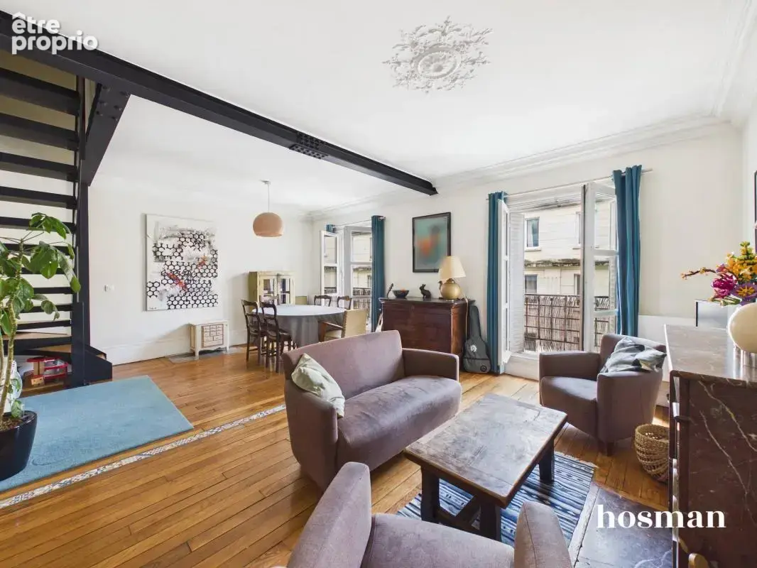 Coup de coeur - Duplex en dernier étage- 4 pièces de 75m² - charme de l'ancien - Rue 8 Rue Riquet, Paris - photo 2