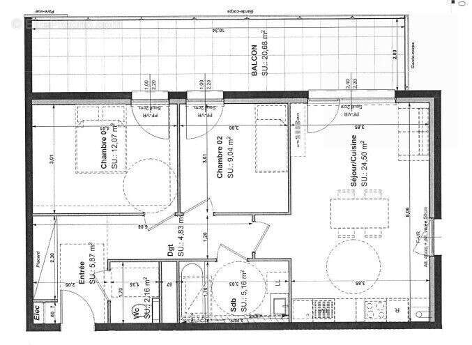 Appartement 63 m² à Kingersheim  - photo 2