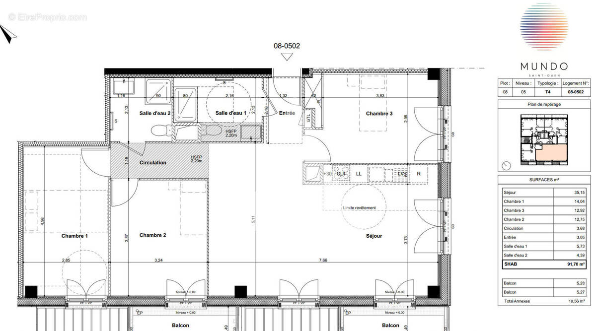 Appartement à SAINT-OUEN
