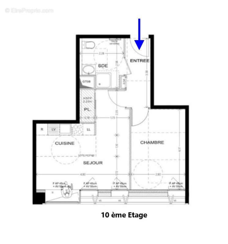 Appartement à PARIS-18E