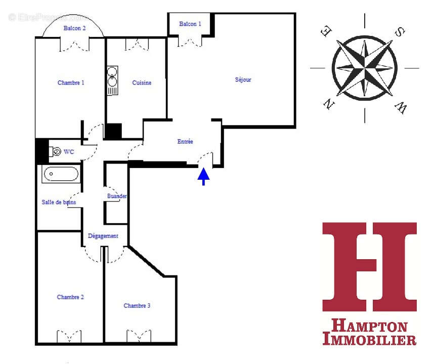 Appartement à PARIS-19E