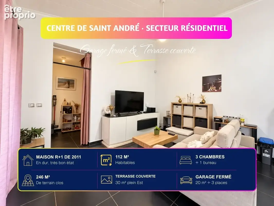 Maison 5 pièces 112 m² à vendre à Saint-Andre (97440) - photo 2