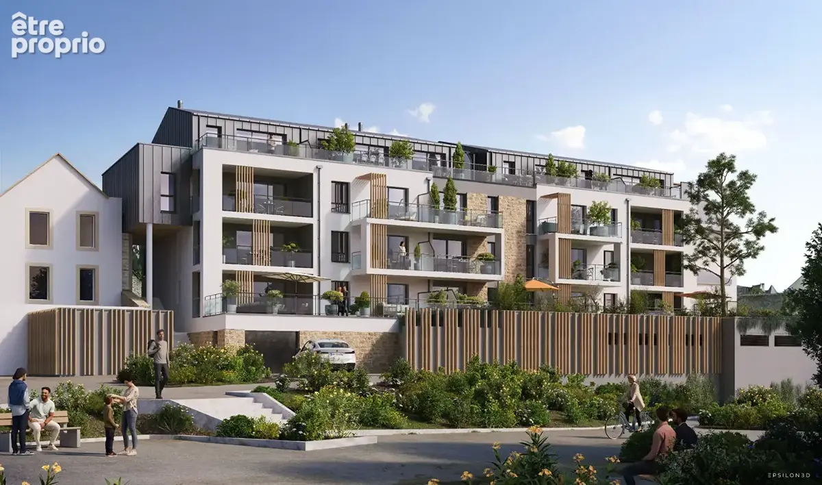 Quimper - "bourg les bourgs" - appartement t3 de 64 m² avec balcon au sud - photo 2